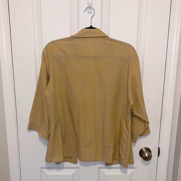 Blue and Yellow Pinstripe Button Down - Picture 2 of 4